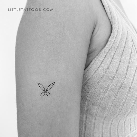 Small Witch's Knot Butterfly Temporary Tattoo - Set of 3