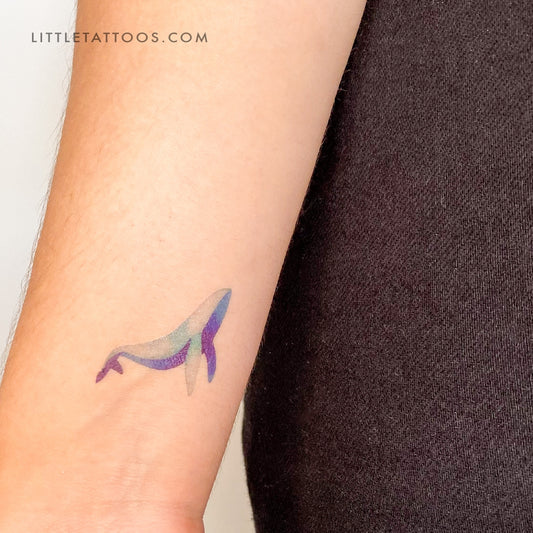 Tatuaje temporal de ballena de Zihee (juego de 3)