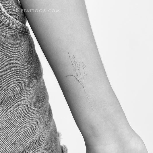 Flower Bouquet Nº3 Temporary Tattoo by Harmlessberry - Set of 3