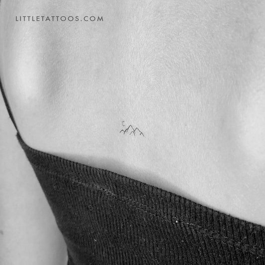 Small Mountain Temporary Tattoo - Set of 3