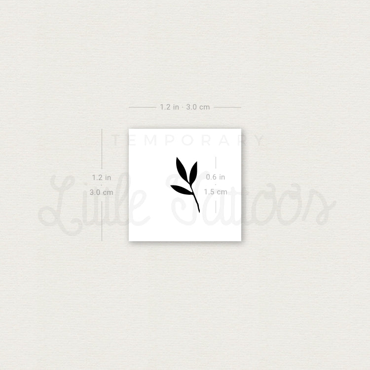 Tiny Minimalist Sprout Temporary Tattoo - Set of 3