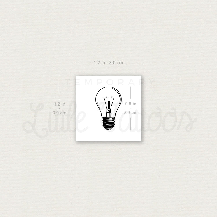 Light Bulb Temporary Tattoo - Set of 3