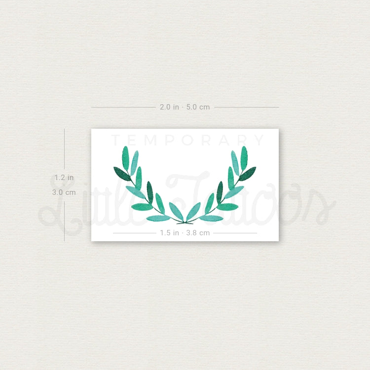 Laurel Wreath Temporary Tattoo by Zihee - Set of 3