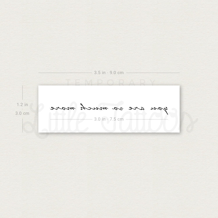 You Are So Much More Temporary Tattoo - Set of 3