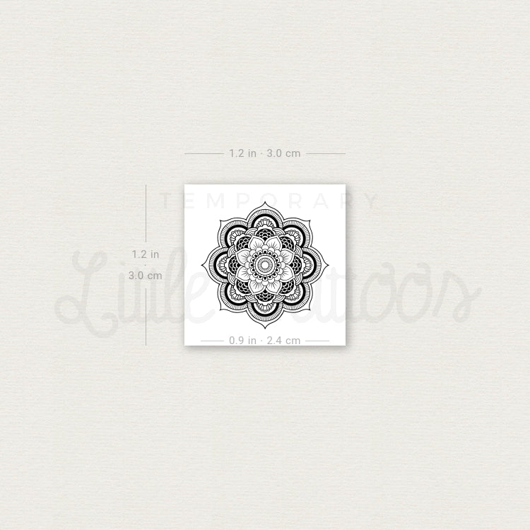 Little Mandala Temporary Tattoo - Set of 3