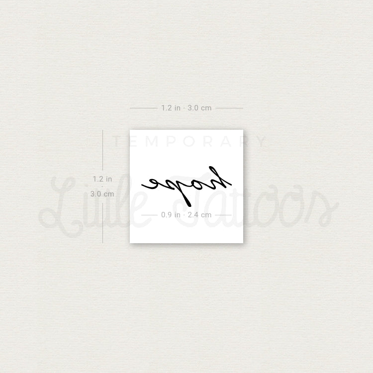 'Hope' Temporary Tattoo - Set of 3