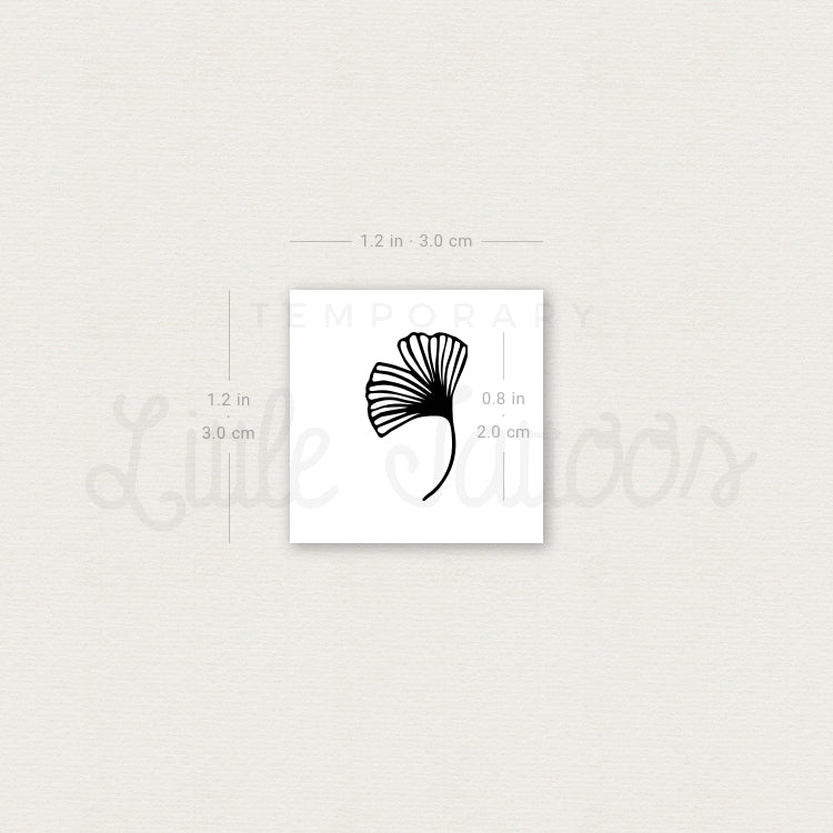 Tatuaje temporal de hoja de ginkgo (juego de 3)