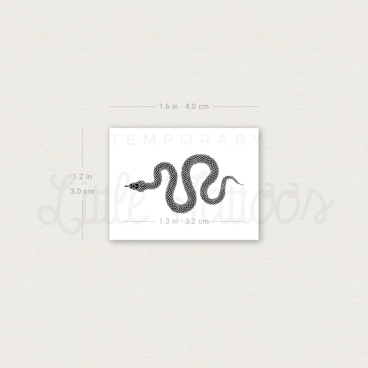 Small Dot Snake Temporary Tattoo - Set of 3