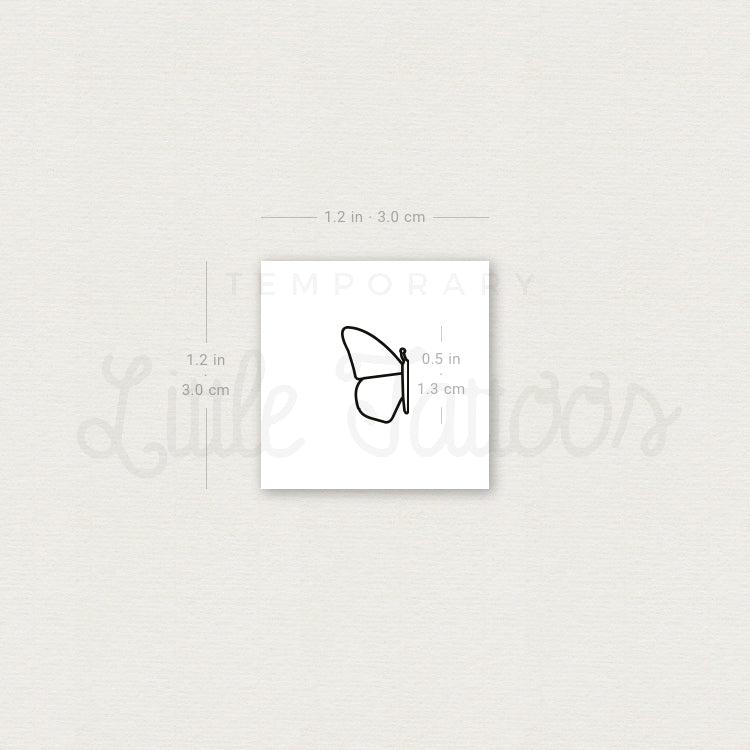 Right Butterfly Wing Temporary Tattoo (Set of 3)
