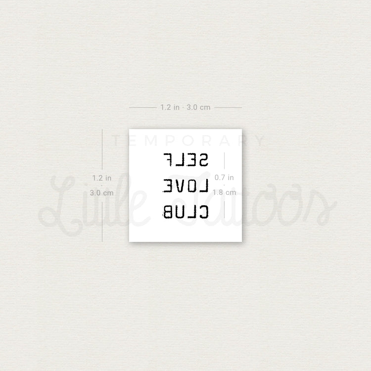 Self Love Club Temporary Tattoo - Set of 3