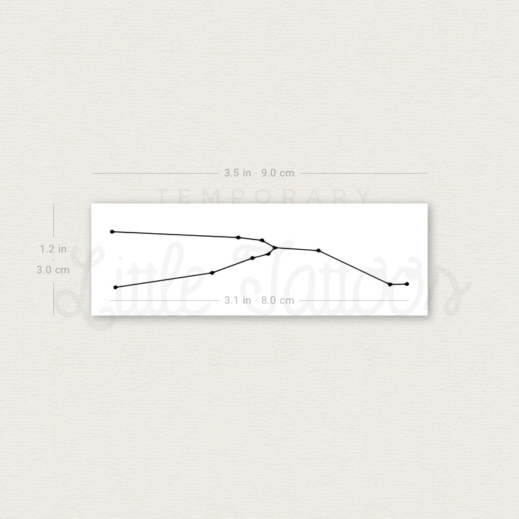 Taurus Constellation Temporary Tattoo - Set of 3