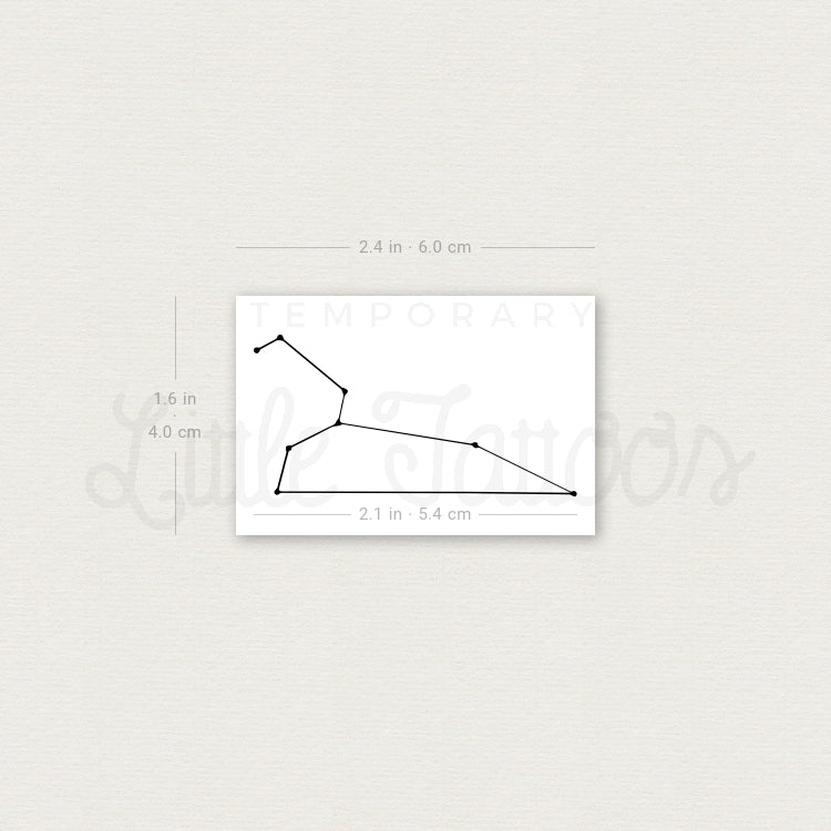 Leo Constellation Temporary Tattoo - Set of 3