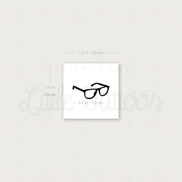 Tatuaje temporal de gafas - Juego de 3