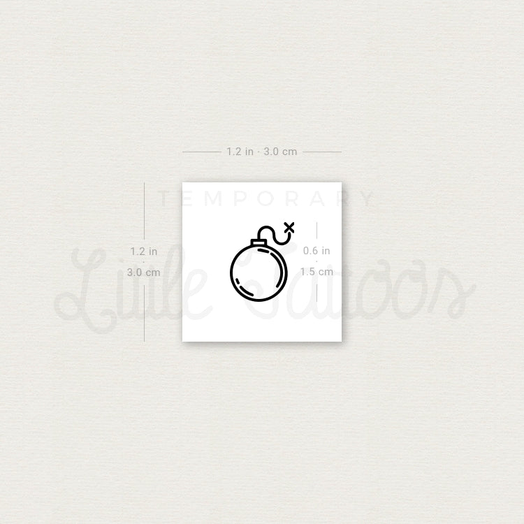 Bomb Temporary Tattoo - Set of 3
