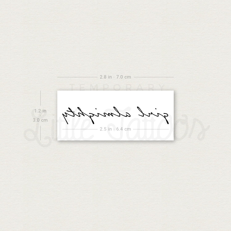 Girl Almighty Temporary Tattoo - Set of 3