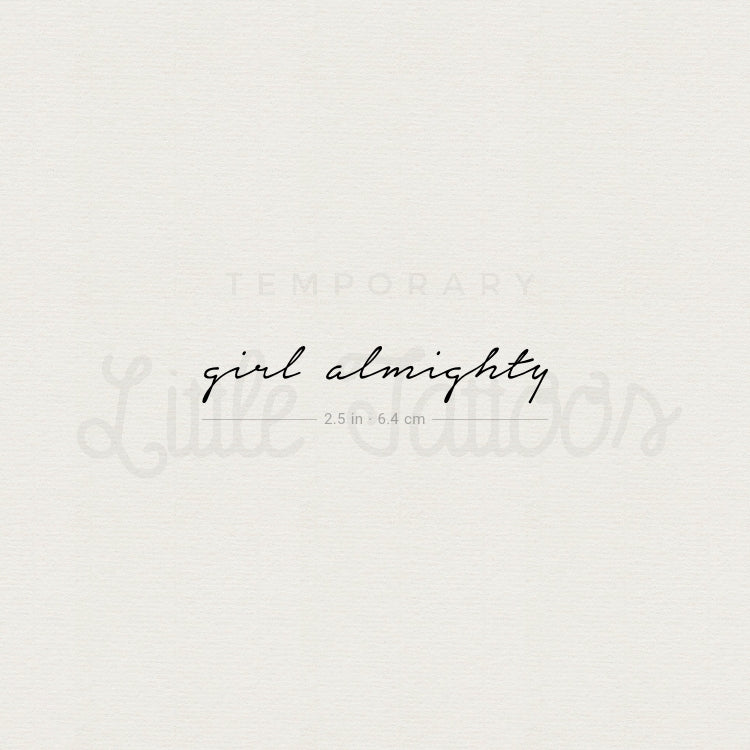Girl Almighty Temporary Tattoo Sticker (Set of 4) - OhMyTat - Shop
