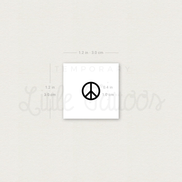 Peace Symbol Temporary Tattoo (Set of 3)