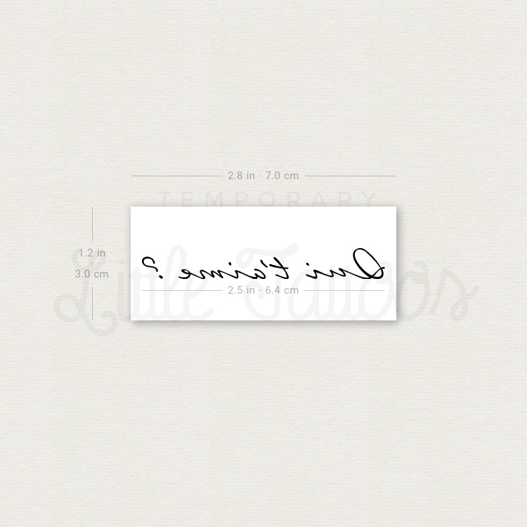 Qui t'aime? Temporary Tattoo - Set of 3