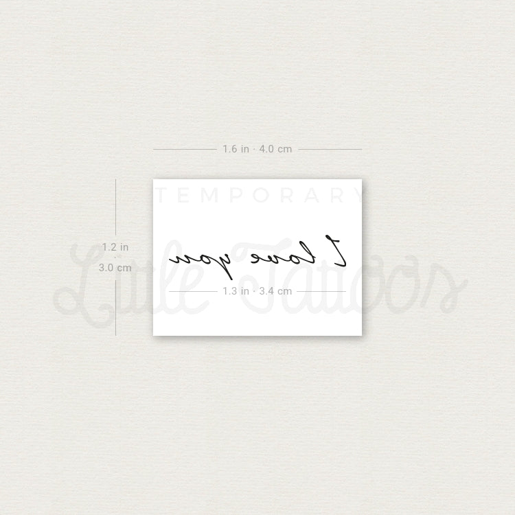 I Love You Temporary Tattoo - Set of 3