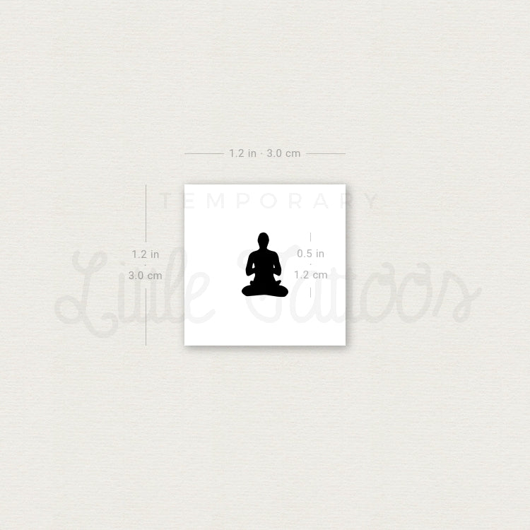 Meditator Temporary Tattoo - Set of 3