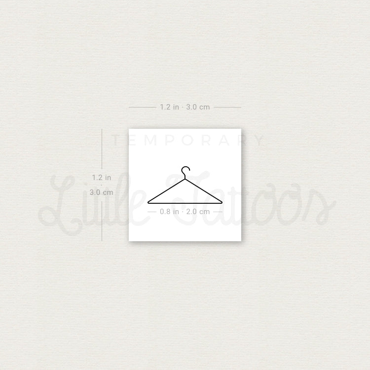 Clothes Hanger Temporary Tattoo - Set of 3