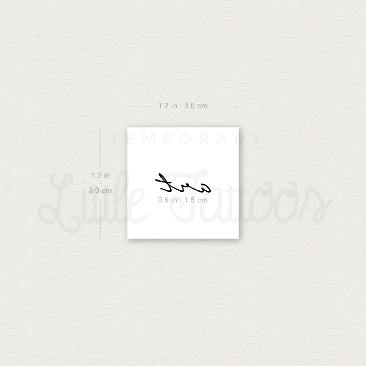 Handwritten 'Art' Temporary Tattoo