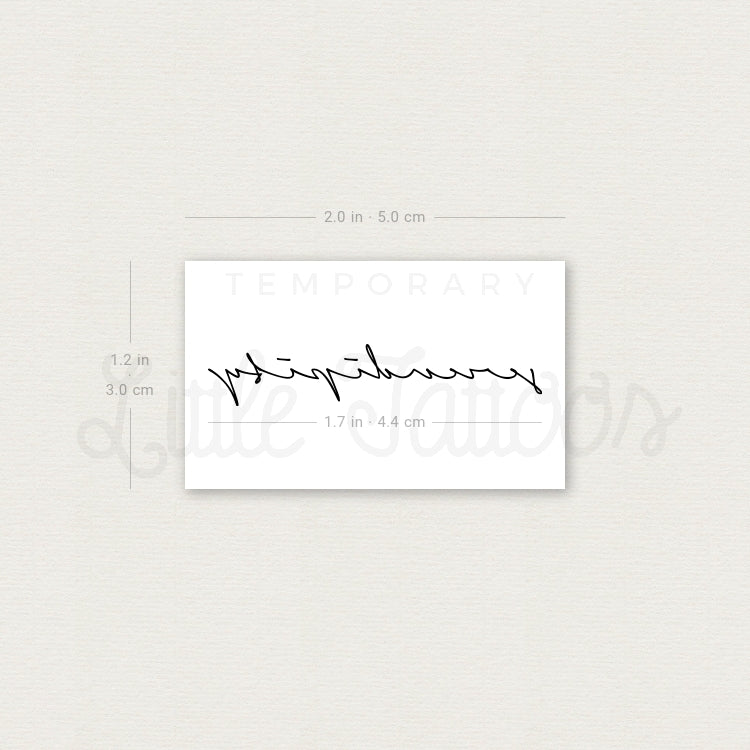 Handwritten Font Serendipity Temporary Tattoo - Set of 3