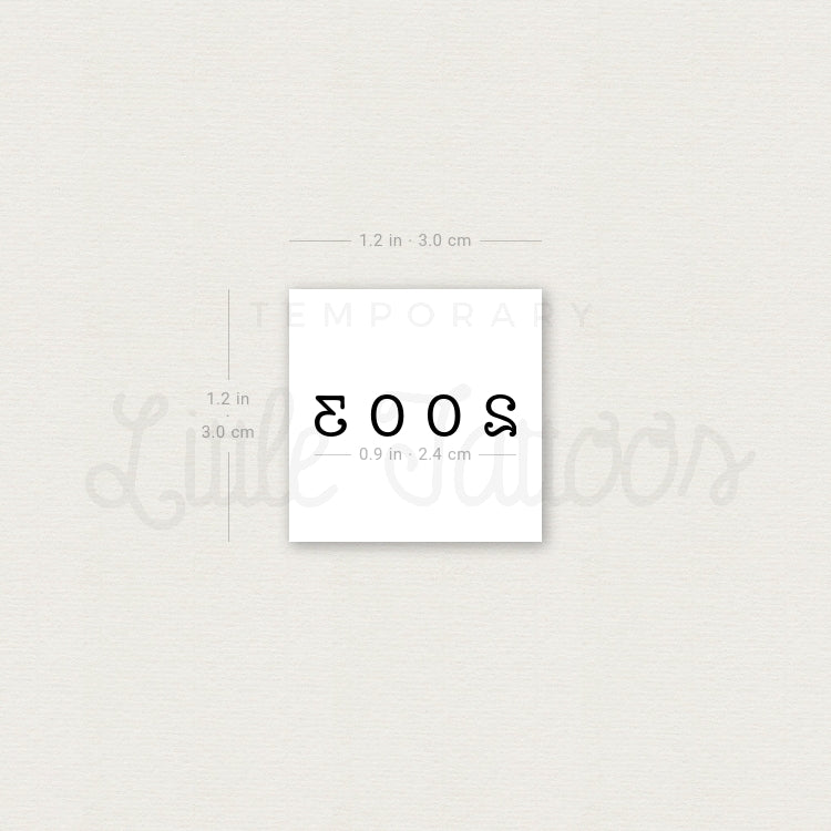 2003 Birth Year Temporary Tattoo - Set of 3