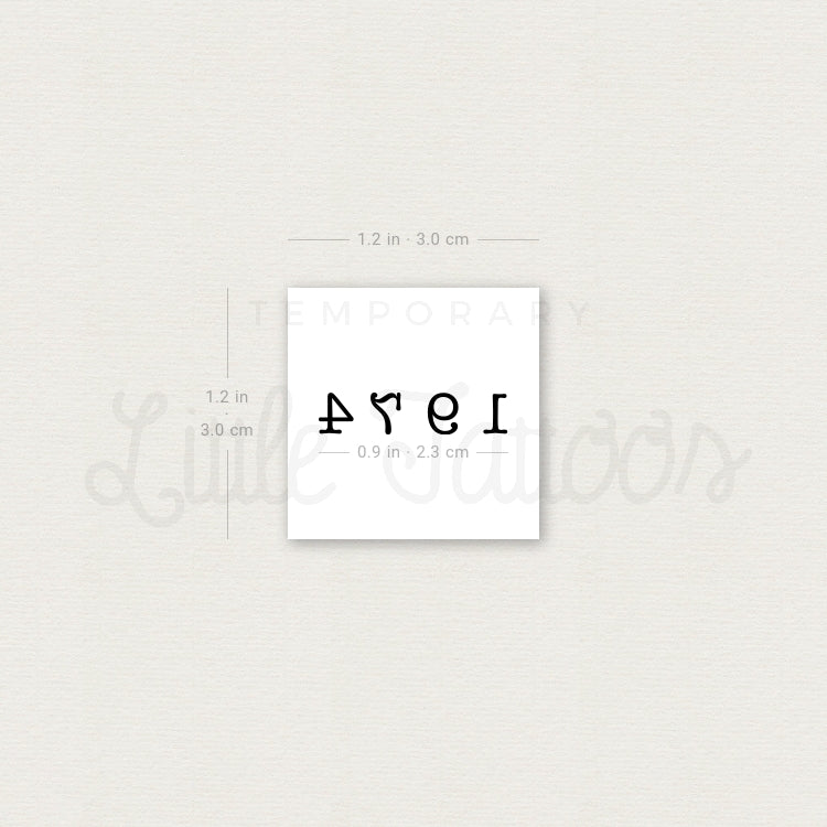 Tatuaje temporal del año de nacimiento 1974 (juego de 3)