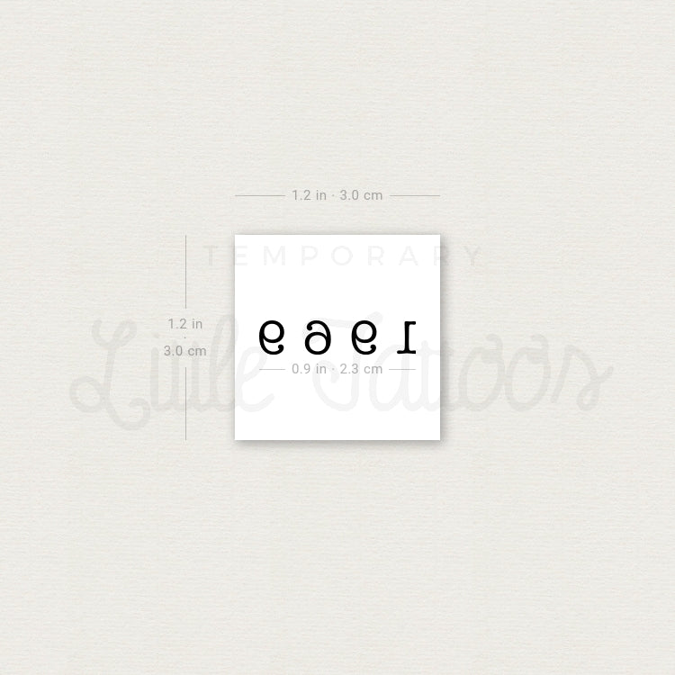 1969 Birth Year Temporary Tattoo - Set of 3