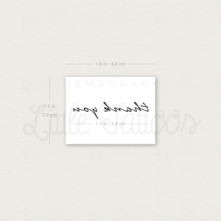Thank You Temporary Tattoo - Set of 3