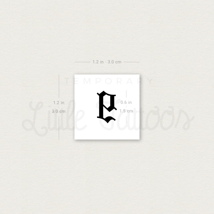 Gothic Number 9 Temporary Tattoo - Set of 3