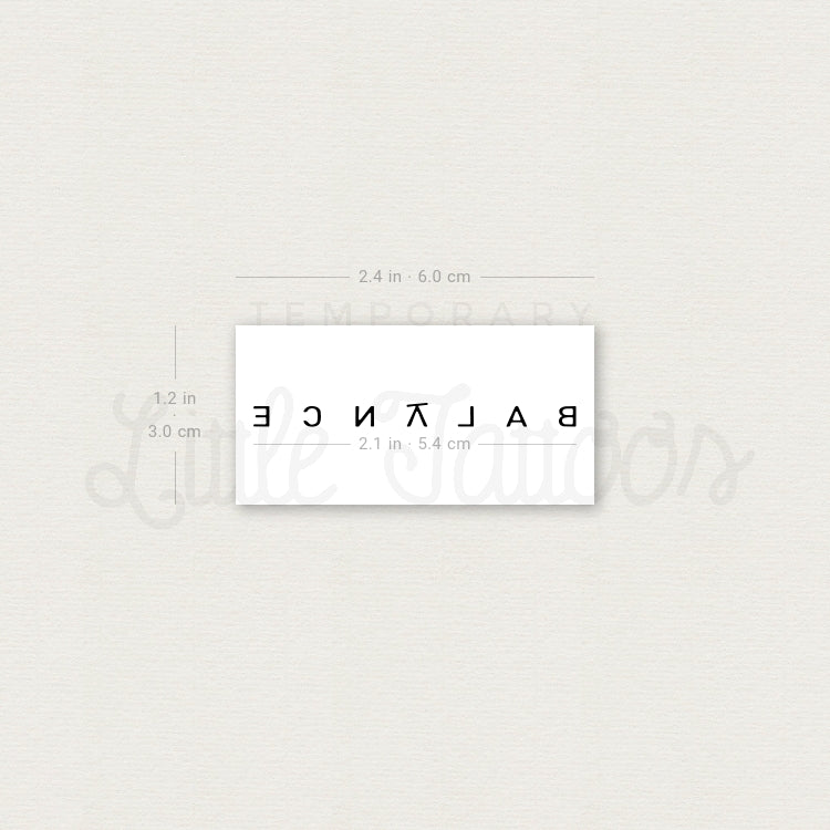 BALANCE Temporary Tattoo - Set of 3