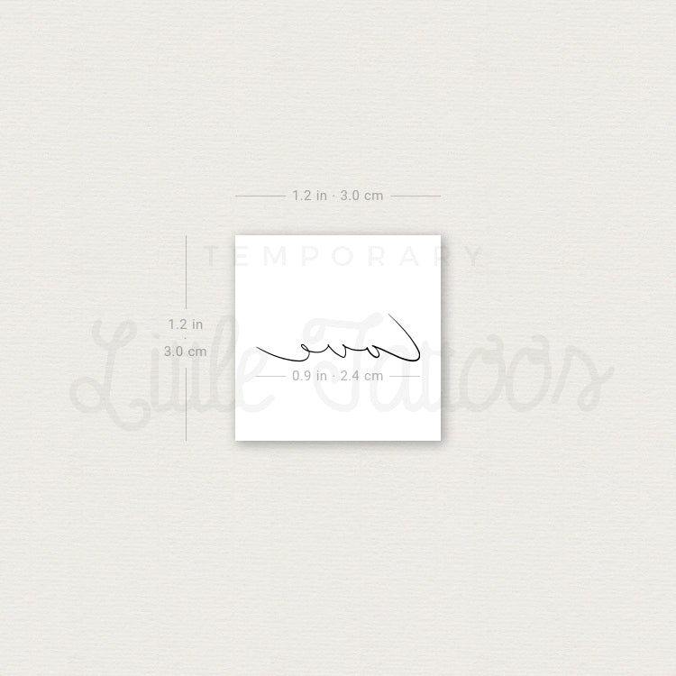 Handwritten Love Temporary Tattoo - Set of 3