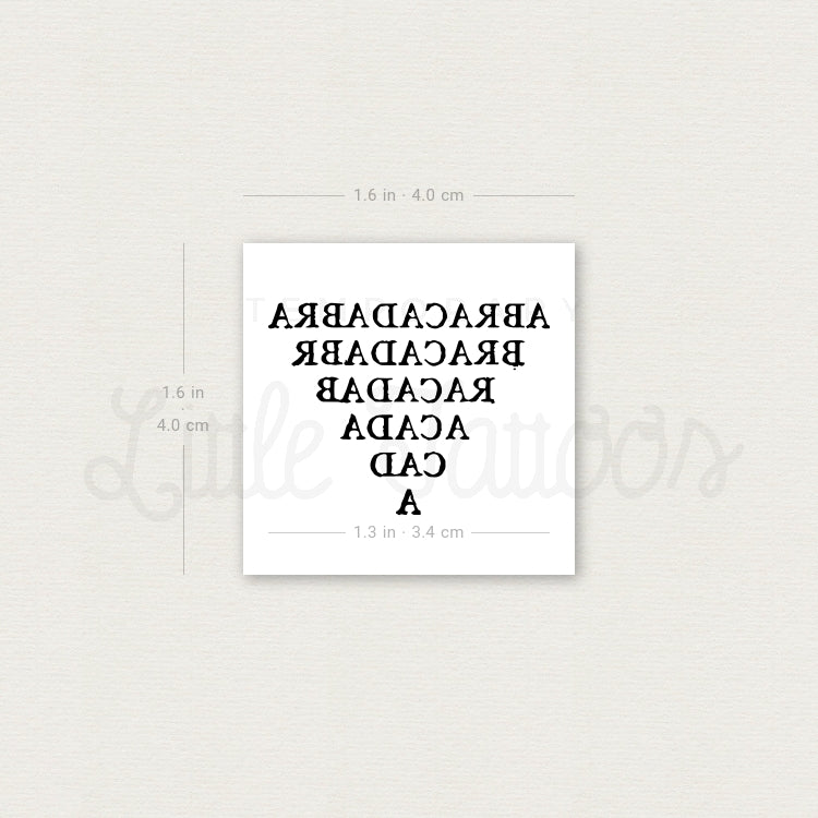 Abracadabra Triangle Temporary Tattoo - Set of 3