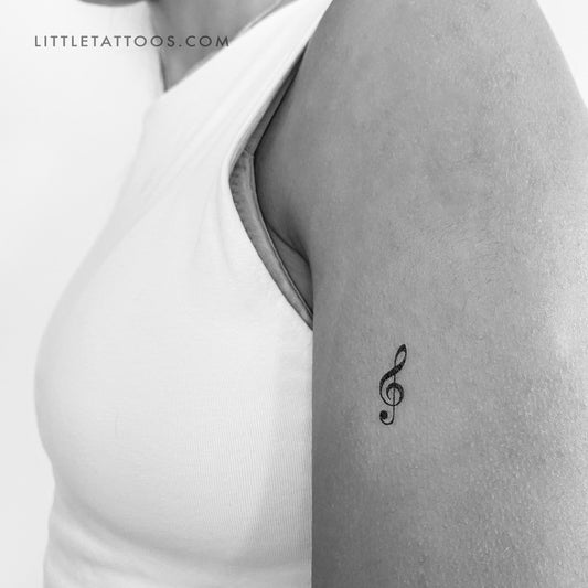 Treble Clef Temporary Tattoo - Set of 3