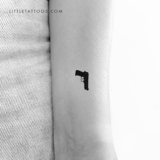 Gun Temporary Tattoo - Set of 3
