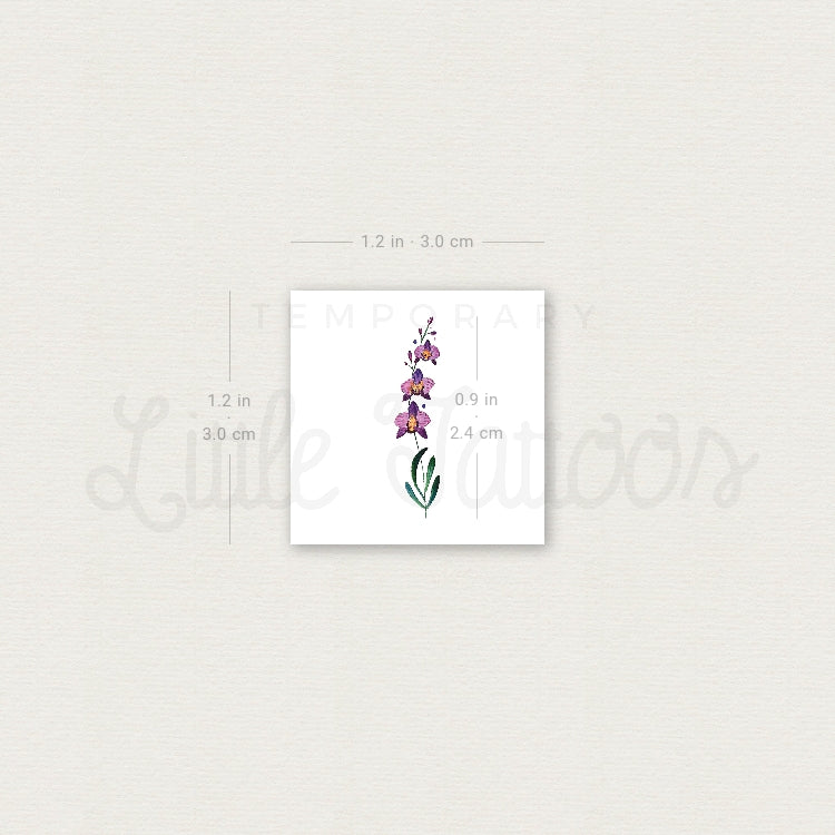 Orchid Temporary Tattoo by Lena - Set of 3