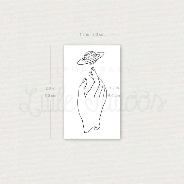 Saturn by Jakenowicz Temporary Tattoo - Set of 3