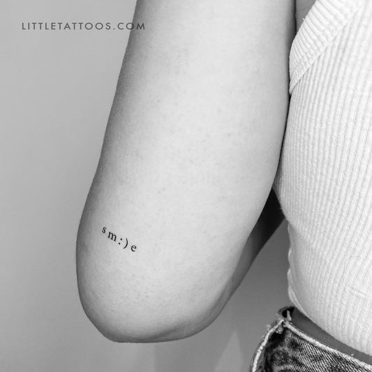 'S m : ) e' Temporary Tattoo - Set of 3