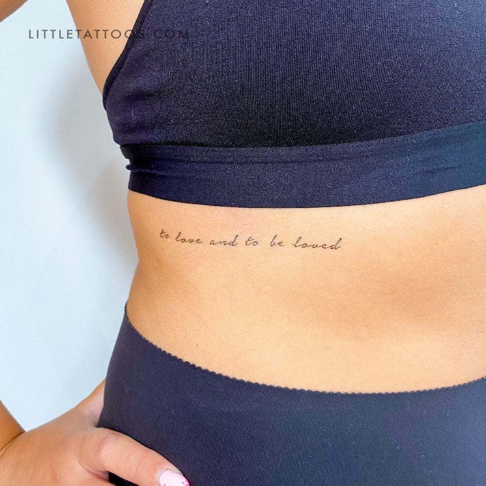 Love and Appreciate My Body Temporary Tattoo - Love and Appreciate