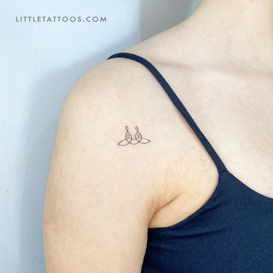 Small Family Unity Symbol Temporary Tattoo - Set of 3