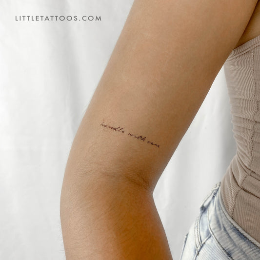 Handle With Care Temporary Tattoo - Set of 3