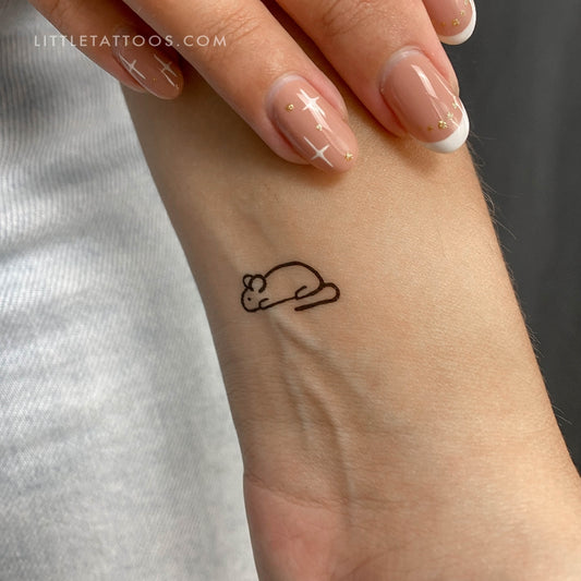 Tatuaje temporal de ratón - Juego de 3