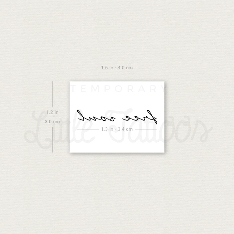 Free Soul Temporary Tattoo - Set of 3