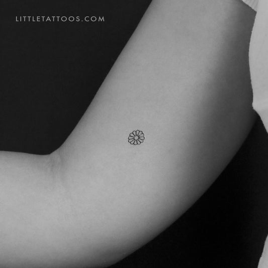Minimalist Daisy Temporary Tattoo - Set of 3
