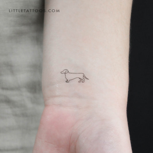 Dachshund Temporary Tattoo - Set of 3
