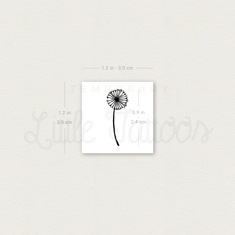 Small Dandelion Temporary Tattoo - Set of 3