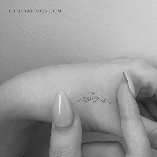 Tatuaje temporal de la montaña dormida - Juego de 3