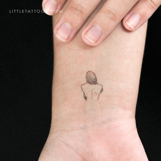 Tatuaje temporal de mujer con amor propio - Juego de 3
